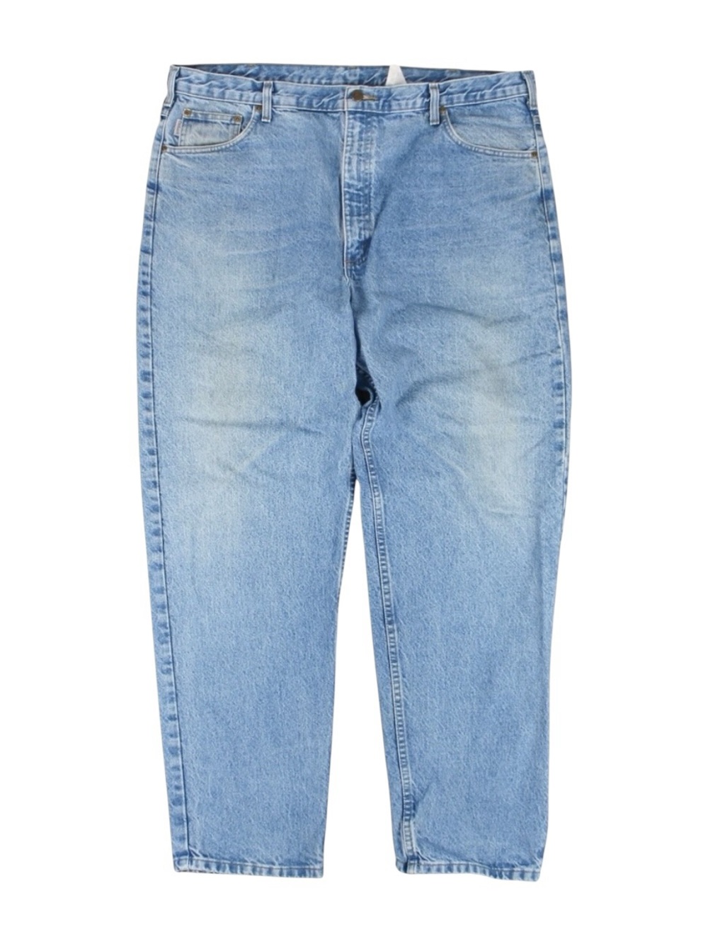Vintage Carhartt Relaxed Fit Light Wash Denim Jeans 42x32‎ Workwear Carpenter